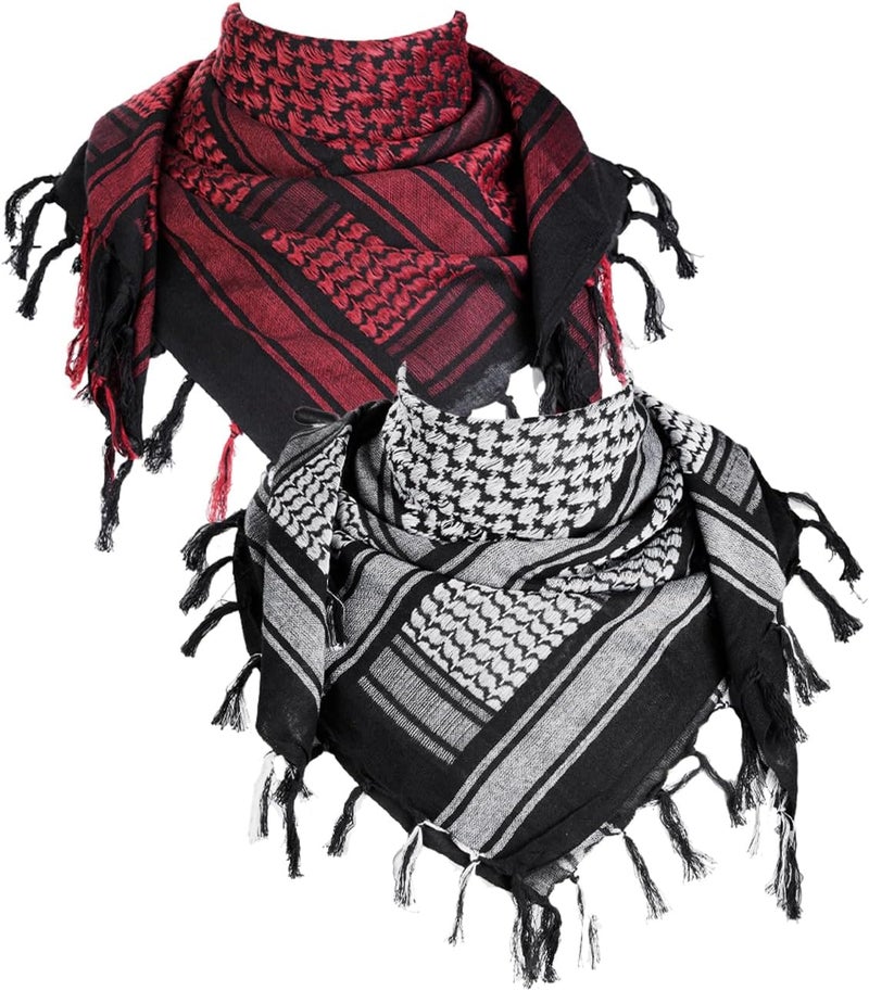 Free Soldier Scarf Military Shemagh Tactical Desert Keffiyeh Head Neck Scarf Arab Wrap with Tassel for Men Women - Image 1